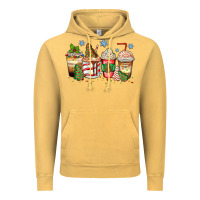 Vintage Mustard christmas tree cake  coffee cups Vintage Hoodie - Zillion Design Studio