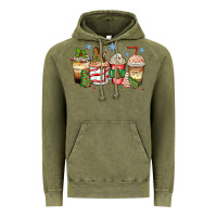 Vintage Olive christmas tree cake  coffee cups Vintage Hoodie - Zillion Design Studio