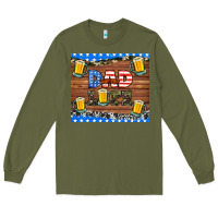 Army Green dad life with beers Long Sleeve Tee - HRA Design Shop