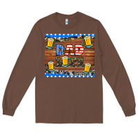 Chestnut dad life with beers Long Sleeve Tee - HRA Design Shop