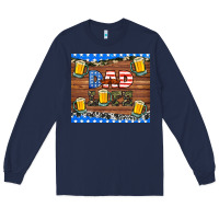 Navy dad life with beers Long Sleeve Tee - HRA Design Shop