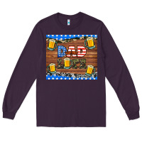 Plum dad life with beers Long Sleeve Tee - HRA Design Shop