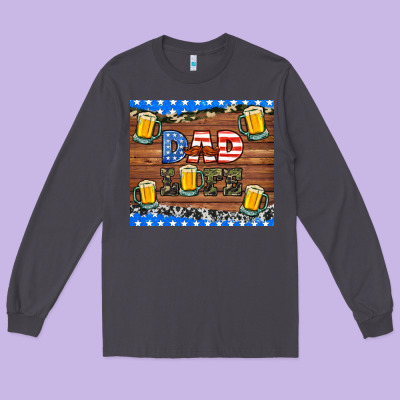 Dad Life With Beers Long Sleeve Tee Designed By Hra Design Shop