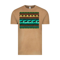 Vintage Camel turquoise horse and bullskull aztec  pattern Vintage Tee - BarkalooDesign