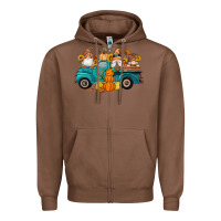 Chestnut fall gnomes truck pumpkin sunflowers Zipper Hoodie - Artiststas