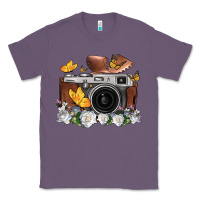 Lavender floral butterfly film roll vintage camera Classic Tee - FaDigitalArtStudio