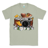 Matcha floral butterfly film roll vintage camera Classic Tee - FaDigitalArtStudio