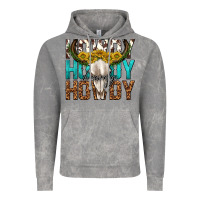 Cloud Rock howdy howdy howdy western bull skull Vintage Hoodie - texasbilliewilder