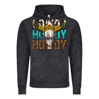 Vintage Black howdy howdy howdy western bull skull Vintage Hoodie - texasbilliewilder