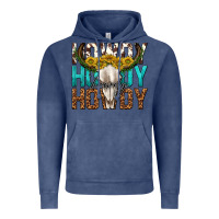 Vintage Denim howdy howdy howdy western bull skull Vintage Hoodie - texasbilliewilder