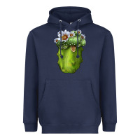 Navy blossfeldia cacti Heavyweight Hoodie - LillyAllenDesigns