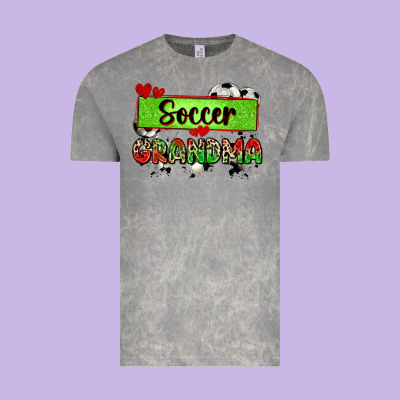 Soccer Grandma With Leopard Vintage Tee Designed By Zillion Design Studio