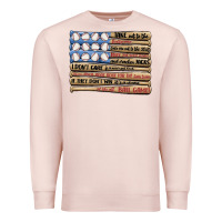 Pale Pink baseball ballgame Premium Sweatshirt - MaliasSmallBusiness