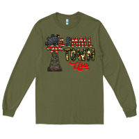 Army Green small town usa Long Sleeve Tee - CowhideDigitalArt