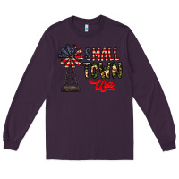 Plum small town usa Long Sleeve Tee - CowhideDigitalArt