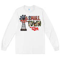 White small town usa Long Sleeve Tee - CowhideDigitalArt