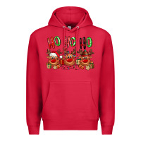 Cardinal Ho ho ho Reindeer Premium Hoodie - NancyCooperArtShop