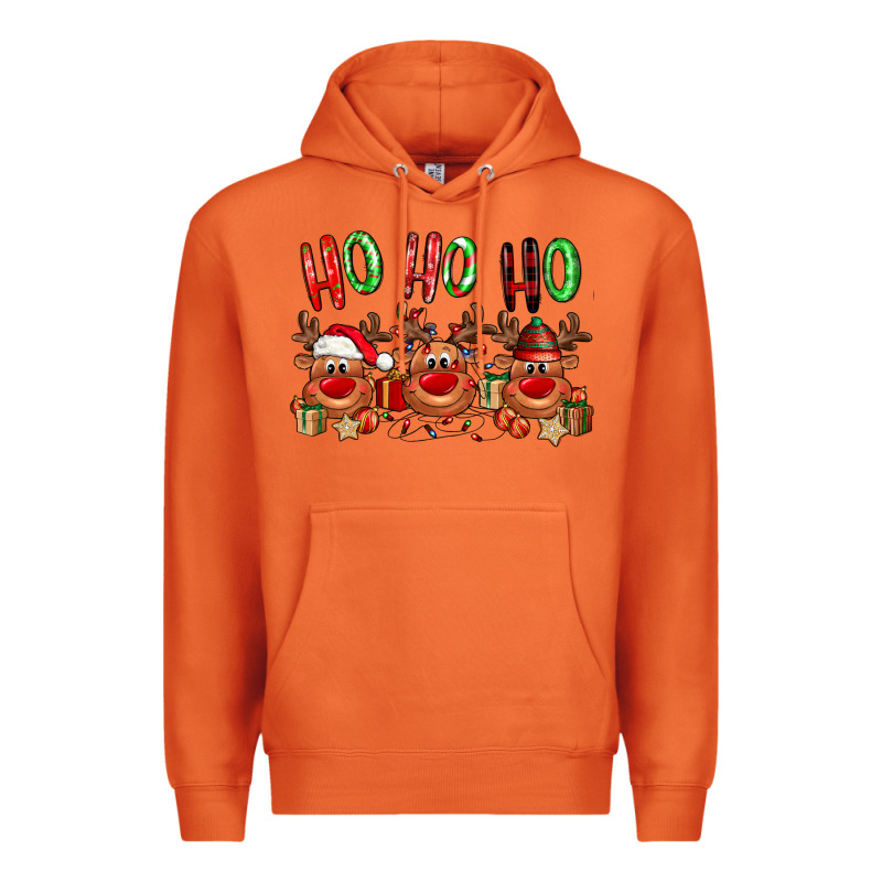 Ho Ho Ho Reindeer Premium Hoodie by NancyCooperArtShop | Teevron