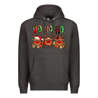 Smoke Ho ho ho Reindeer Premium Hoodie - NancyCooperArtShop