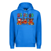 True Royal Ho ho ho Reindeer Premium Hoodie - NancyCooperArtShop