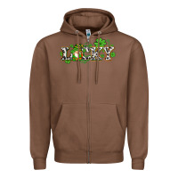 Chestnut lucky with gnome and  shamrocks Zipper Hoodie - AdoDesignShop