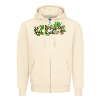 Sandshell lucky with gnome and  shamrocks Zipper Hoodie - AdoDesignShop