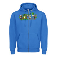 True Royal lucky with gnome and  shamrocks Zipper Hoodie - AdoDesignShop