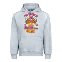 Heather Grey the queen is 33 long live the queen Urban Hoodie - Jasminsmagicworld