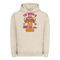 Pigment French Oak the queen is 33 long live the queen Urban Hoodie - Jasminsmagicworld