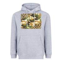 Heather Grey leopard camo pattern background Heavyweight Hoodie - Jasminsmagicworld