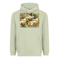 Matcha leopard camo pattern background Heavyweight Hoodie - Jasminsmagicworld