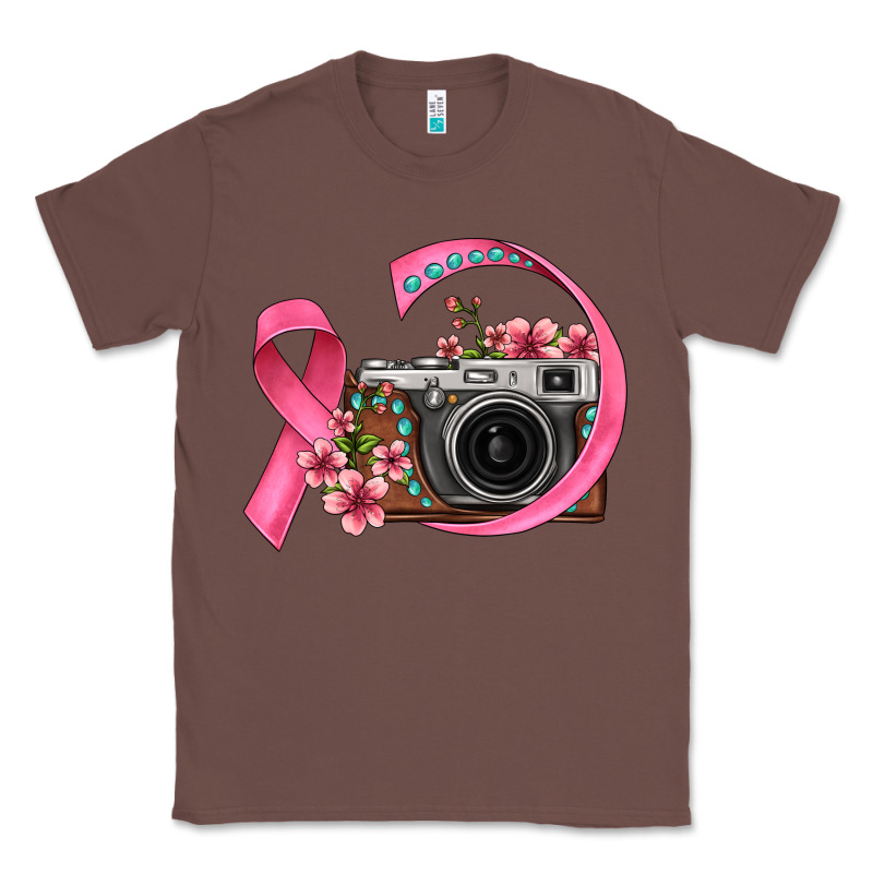 Floral Cancer Ribbon Vintage Camera Classic Tee by FaDigitalArtStudio | Teevron