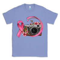 Colony Blue floral cancer ribbon vintage camera Classic Tee - FaDigitalArtStudio