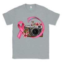 Heather Grey floral cancer ribbon vintage camera Classic Tee - FaDigitalArtStudio