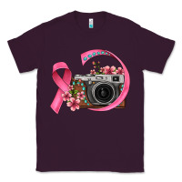 Plum floral cancer ribbon vintage camera Classic Tee - FaDigitalArtStudio