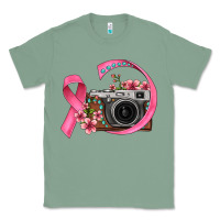 Sage floral cancer ribbon vintage camera Classic Tee - FaDigitalArtStudio