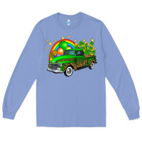 Colony Blue st patricks shamrock gold rainbow balloon candy truck Long Sleeve Tee - FaDigitalArtStudio