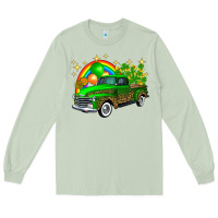 Matcha st patricks shamrock gold rainbow balloon candy truck Long Sleeve Tee - FaDigitalArtStudio