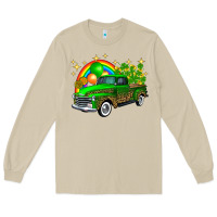 Mushroom st patricks shamrock gold rainbow balloon candy truck Long Sleeve Tee - FaDigitalArtStudio