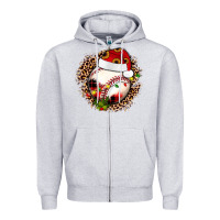 Heather Grey Christmas baseball Zipper Hoodie - JahusDesignShop