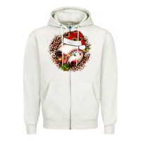 Oatmeal Heather Christmas baseball Zipper Hoodie - JahusDesignShop