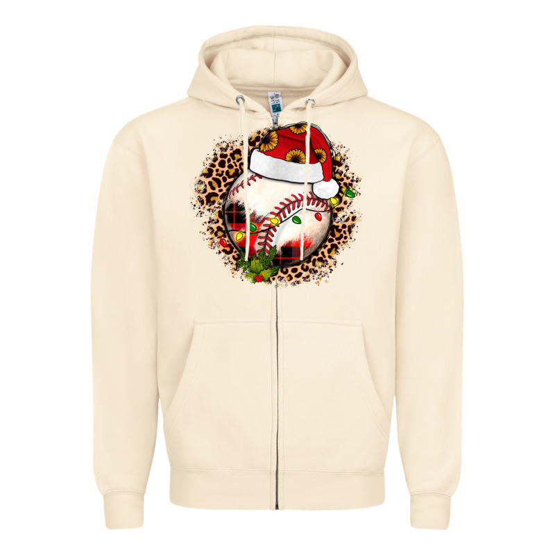 Christmas Baseball Zipper Hoodie by JahusDesignShop | Teevron