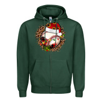 Sports Green Christmas baseball Zipper Hoodie - JahusDesignShop