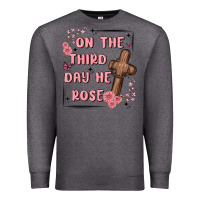 Charcoal Heather on the third day  he rose Premium Sweatshirt - MaliasSmallBusiness