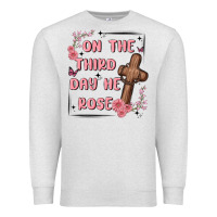 Oatmeal Heather on the third day  he rose Premium Sweatshirt - MaliasSmallBusiness