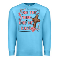 Ocean Blue on the third day  he rose Premium Sweatshirt - MaliasSmallBusiness