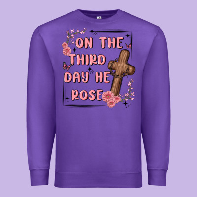 On The Third Day  He Rose Premium Sweatshirt Designed By Maliassmallbusiness