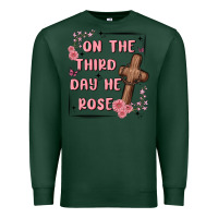Sports Green on the third day  he rose Premium Sweatshirt - MaliasSmallBusiness