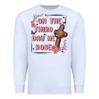 White on the third day  he rose Premium Sweatshirt - MaliasSmallBusiness