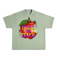 Oil Green Trick or Teach Urban Heavy Tee - texasbilliewilder